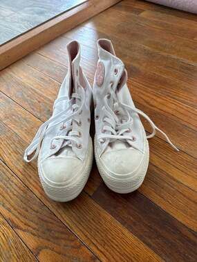 Converse Chuck Taylor All Star Lift High Platform White Pink Clay Sneakers